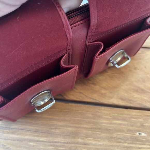 Wilson's Leather Pelle Studio Red Wristlet Wallet Credit Card Holiday Christmas - Picture 13 of 16